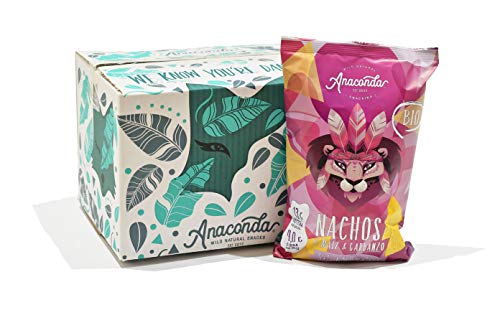 Anaconda Foods - Pack de 5 bolsas de Nachos de Maíz y Garbanzos Bio Orgánico de Grano Entero con Sal de Himalaya. 5 Bolsas x 125g