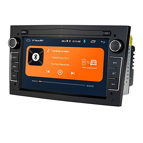 Android 10 Car Radio Estéreo con Pantalla táctil capacitiva de 7 Pulgadas para Opel, 2 DIN Navegación GPS Soporte Conexión USB Control de Rueda Cámara retrovisora Bluetooth