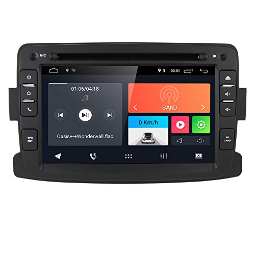Android 10 Quad Core System - Reproductor de DVD para Renault Dokker Dacia Duster Logan Sandero con Autoradio GPS Navegación Radio Estéreo Bluetooth SD USB Espejo Link Pantalla Táctil