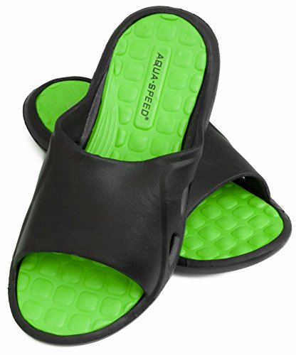 Aqua Speed - Set - Montana Zapatillas de baño + Toalla de Microfibra | Hombres | Sandalias de Ducha | Zapatillas de Playa, Tamaño:41, Color:Montana - 38