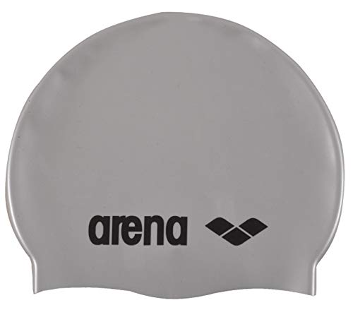 Arena Classic Gorro de Natación, Unisex Adulto, Plateado (Silver/Black), Talla Única