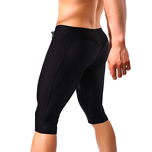 Arjen Kroos Hombre Pantalones Cortos de Compresión de Media Pierna para Deportes, Leggings Hombre para Running Fitness Yoga