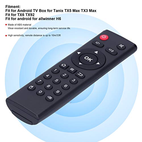 ASHATA TX6 Remote para Android TV Box, Mando a Distancia de Repuesto para Tanix TX5 MAX TX3 MAX, para TX6 TX92, para allwinner H6