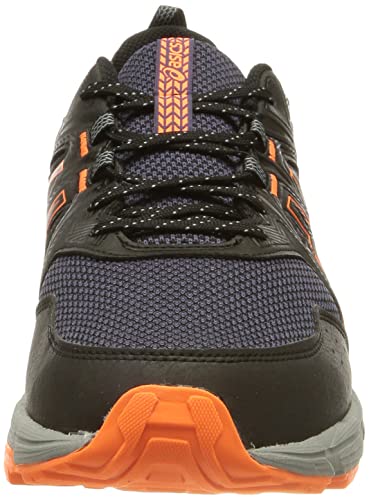Asics Gel-Venture 8, Trail Running Shoe Hombre, Black/Shocking Orange, 44.5 EU