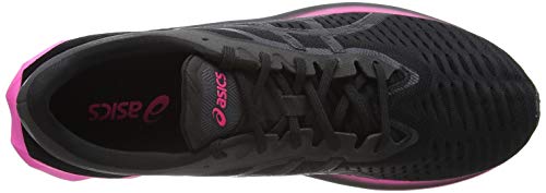 Asics NOVABLAST, Zapatos para Correr Mujer, Black/Pink GLO, 41.5 EU