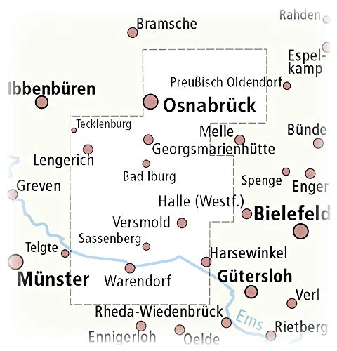 Bad Iburg - Bad Laer - Bad Rothenfelde - Bad Essen, Sassenberg - Warendorf 1:50 000: Rad- und Wanderkarte mit Ausflugszielen, Einkehr- & Freizeittipps, wetterfest, reissfest, abwischbar, GPS-genau