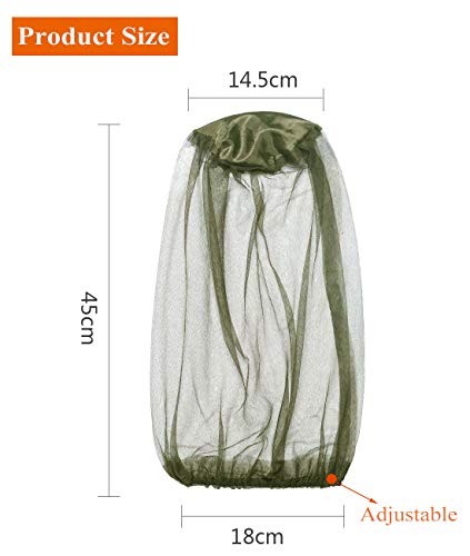 BaiJ Mosquitera para Cabeza,2 Pack Apicultor Anti-Mosquito Mosquito Cabeza Head Net Red de Cabeza de Insecto para Protección de la Cara Pesca Al Aire Libre Camping Senderismo