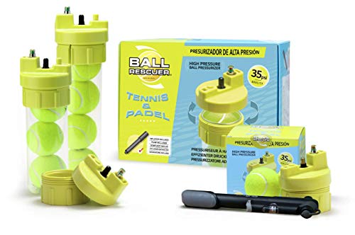 Ball Rescuer – Convierte envases de pelotas de pádel o tenis en un Bote Presurizador de 30 psi – Adaptable a envases de tres o cuatro bolas (envase no incluido).
