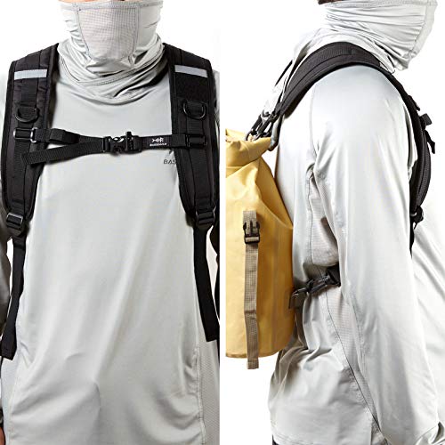 BASSDASH Correas de repuesto ajustables acolchadas correas de hombro para mochila bolsa seca (negro, adulto)