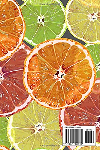 Bicycle Log Journal: Premium Citrus Fruits Cover Bicycle Log Journal, Training Notebook For Cyclists & Cycling Enthusiasts, 120 Pages, Size 6" x 9" | by Isabel Born