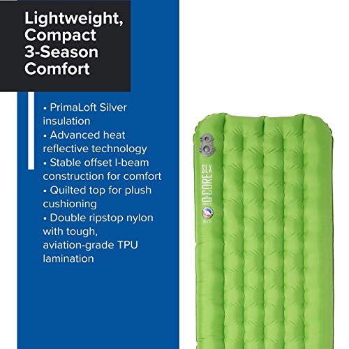 BIG AGNES Q Core SLX Almohadillas para Dormir, Unisex, Verde, Wide Regular
