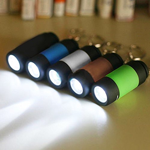 Bigmac 6 unids/pack mini USB de carga colorida linterna LED antorcha tamaño de bolsillo interruptor giratorio recargable llavero lámpara de luz - el color puede variar (6)