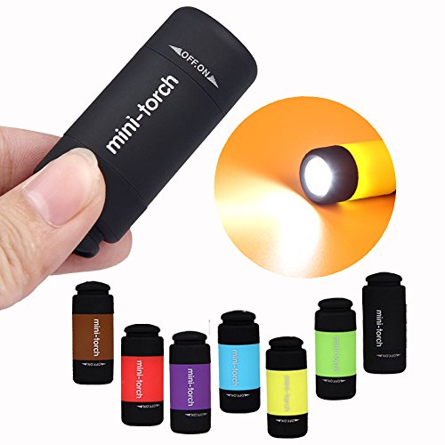 Bigmac 6 unids/pack mini USB de carga colorida linterna LED antorcha tamaño de bolsillo interruptor giratorio recargable llavero lámpara de luz - el color puede variar (6)