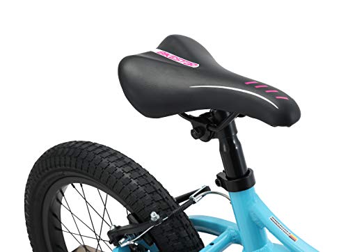BIKESTAR Bicicleta Infantil Aluminio para niños y niñas a Partir de 4 años | Bici 16 Pulgadas con Freno en V | 16" Bici de montaña | Turquesa Blanco