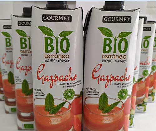 Bioterráneo | Gazpacho Ecológico Gourmet 1L | Gazpacho ecológico | Gazpacho Bio Pack | Organic Gazpacho | Pack 10 Unidades
