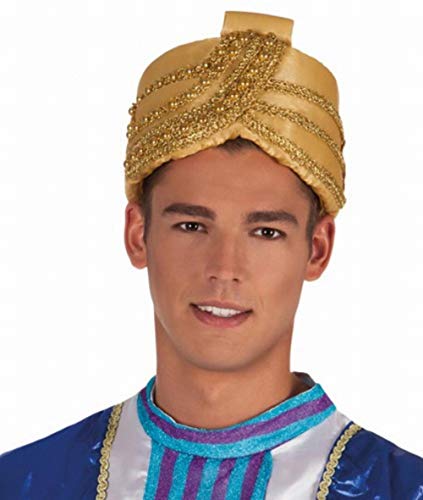 Boland 81022 - Sombrero de Sultan Osman, dorado, oriental, para carnaval, fiesta temática, fiesta temática