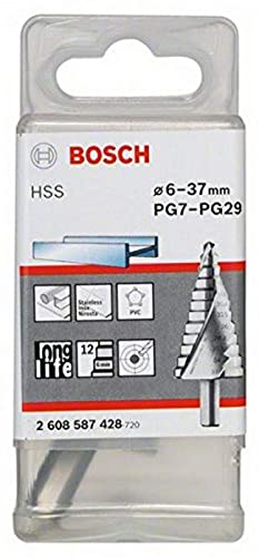 Bosch 2 608 587 428 - Broca escalonada HSS - 6-37 mm, 10,0 mm, 93 mm (pack de 1)