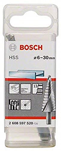 Bosch 2 608 597 520 - Broca escalonada HSS - 6-30 mm, 10,0 mm, 93,5 mm (pack de 1)