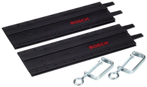 Bosch DIY 2x Carril guía de plástico tornillos de apriete (para PKS 55A/66A/66AF, 2x 350 mm, Accesorios Sierras Circulares)