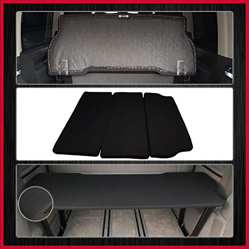 BREMER SITZBEZÜGE Multivan Multiflexboard - Extensión de cama plegable con colchón compatible con VW T5 y T6 FB: color negro