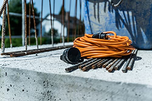 Brennenstuhl BREMAXX® cable alargador de corriente (cable de 25 m, para uso en exteriores hasta -35 °C, Made in Germany) naranja
