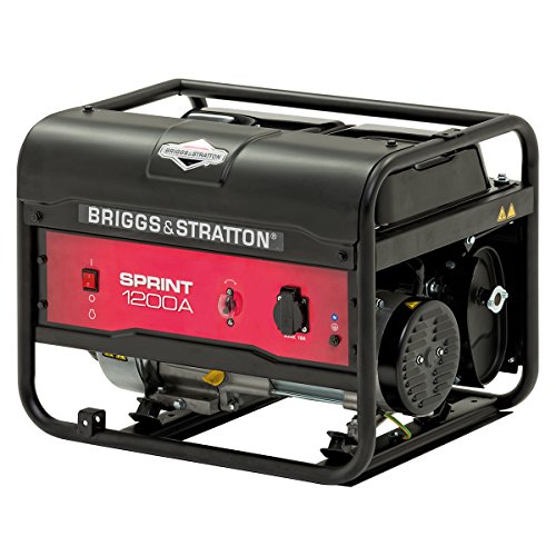 Briggs and Stratton SPRINT 1200A Generador portátil de gasolina - Potencia en marcha de 900/Potencia inicial de 1125, 900 W, Negro
