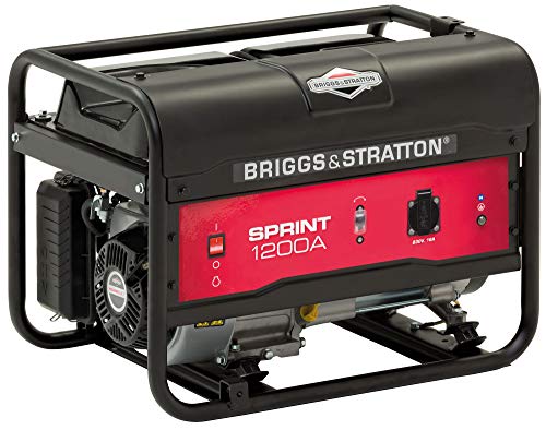 Briggs and Stratton SPRINT 1200A Generador portátil de gasolina - Potencia en marcha de 900/Potencia inicial de 1125, 900 W, Negro