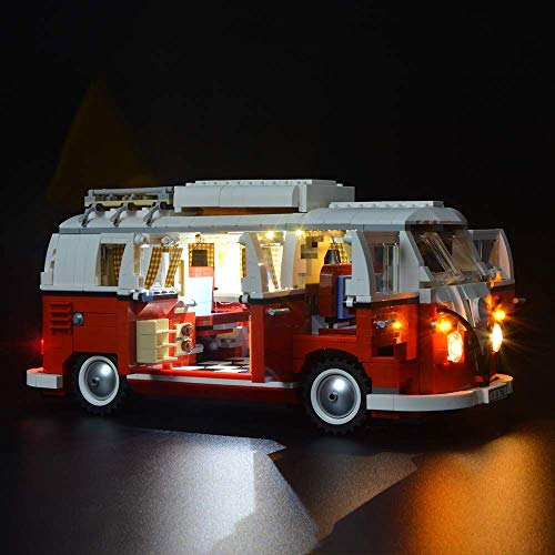 BRIKSMAX Kit de Iluminación Led para Furgoneta Volkswagen T1-Compatible con Ladrillos de Construcción Lego Modelo 10220-Juego de Legos no Incluido…