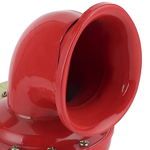 Bull Horn, 110 dB, 12 V, bocina eléctrica para coche, color rojo, alimentada por cable con interruptor de palanca manual para Boat Truck Lowrider