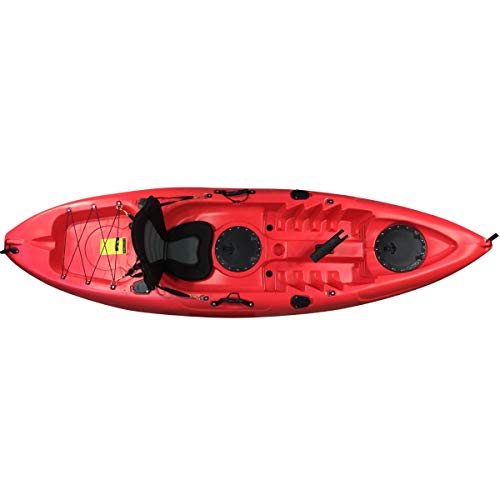 Cambridge Kayaks ES, Zander Rojo Solo Kayak DE Pesca Y Paseo, RIGIDO,