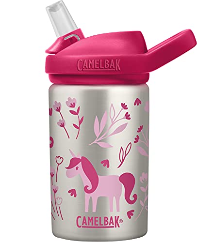 Camelbak Unisex's Feddy Plus SST botellas aisladas al vacío, unicornios y flores, 4 litros/14 onzas