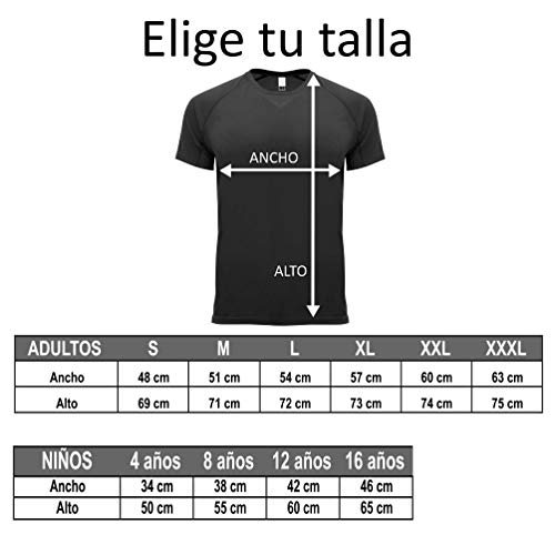Camiseta Técnica Personalizable – Camiseta Deportiva Running Hombre y Niño - Manga Corta – Impresión Directa (DTG) – Puedes añadir tu Frase, Logo o Imagen Personalizada (Rojo)