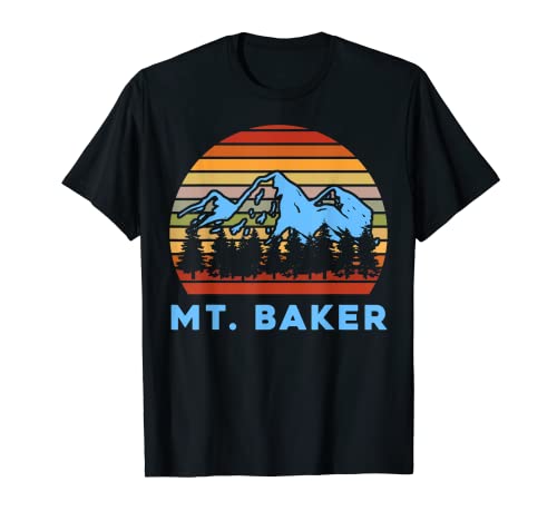 Camping Monte Baker Souvenir Camper Senderismo Amante de la Naturaleza Camiseta