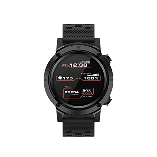 CANYON Reloj Inteligente 1.30" IPS Tactil - GPS - IP68 - Multisport - Modo Natacion - iOS y Android - 500mAh CNS-SW82BB, Negro, Normal