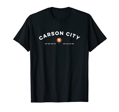 Carson City Nevada Mapa gráfico Camiseta