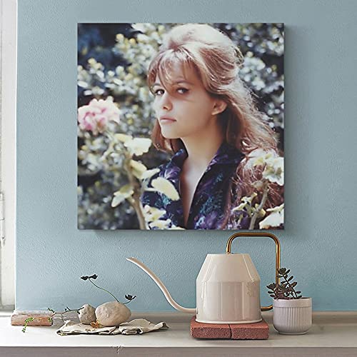 Cartel de lona de 27 fotos de actor Claudia Cardinale, decoración de dormitorio, paisaje, oficina, decoración de habitación, marco de regalo, 50 x 50 cm (50 x 50 cm)