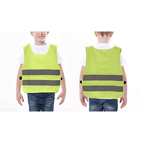 Chaleco reflector para niños, paquete de 2 chalecos de alta visibilidad, chalecos reflectantes para actividades nocturnas al aire libre o disfraz de trabajador de la construcción