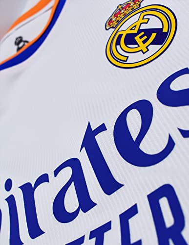 Champion's City Kit - Personalizable - Camiseta y Pantalón Infantil Primera Equipación - Real Madrid - Réplica Autorizada - Temporada 2021/2022 (4 Años)