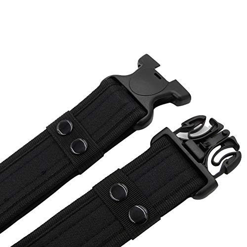 Cinturón elástico ajustable de los hombres Ejército de la manera práctica Cinturón casual de los hombres Camuflaje Ta ctics (negro)