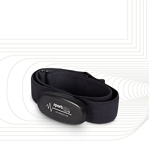 Cinturón pectoral SportPlus, correa para el pecho, medición de la frecuencia cardíaca, Bluetooth 4.0 para iOS, Android y Windows Phone, con opción ANT+ y 5,3 kHz, SP-HRM-BLE-400