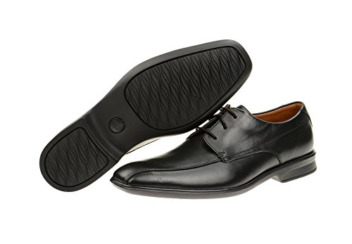 Clarks Goya Band 203391008 - Zapatos de Cordones de Cuero para Hombre, Color Negro, Talla 39.5