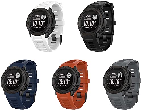 Classicase Correa de Reloj Reemplazo compatible con Garmin Instinct Solar Surf/Camo/Tactical/Esports Edition, la Correa de Reloj Watch Band Accessorios (5-Pack I)