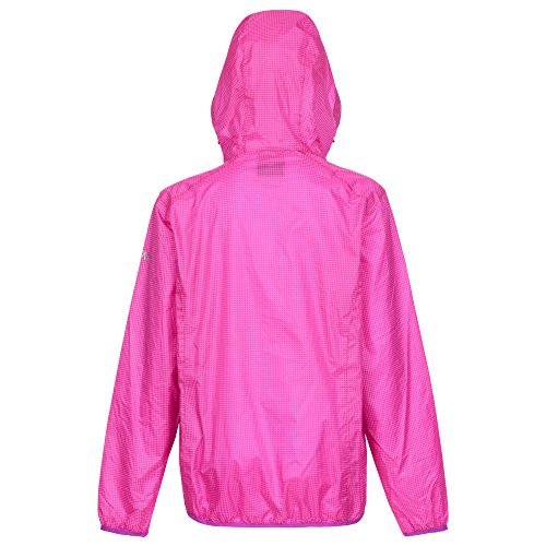 CMP Rain Jacket with Fixed Hood Chaqueta Impermeable con Capucha, Chica, Violet-Fuxia, 164