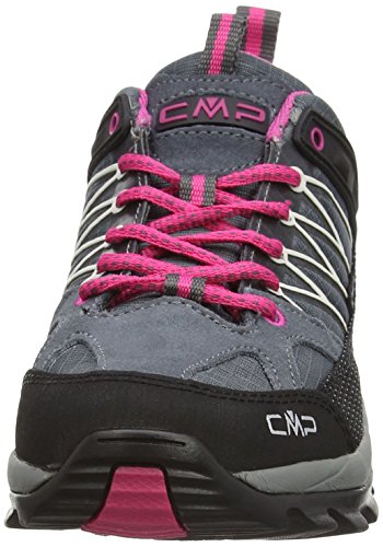 CMP Rigel Low Wmn Trekking Shoe WP, Zapatillas de Senderismo Mujer, Grey-Fuxia-Ice, 36 EU