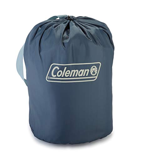 Coleman - Colchón Hinchable con sobrecolchón Insulated Single, Azul/Blanco