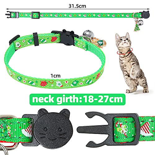 Collar para gatos con cierre de seguridad, 3 unidades de collar para gatos + 3 unidades de diferentes tipos de colgantes para gatos, collar bonito y elegante