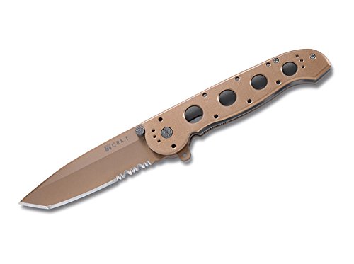 COLUMBIA RIVER KNIFE & TOOL Taschenmesser M16-D Carson Desert Tactical Folder - Navaja de Bolsillo, Color marrón
