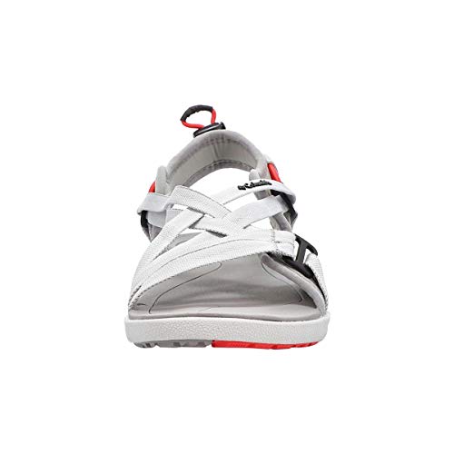 Columbia Sandal Mujer, Gris (Grey Ice/Red Coral), 41 EU