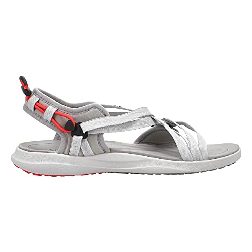 Columbia Sandal Mujer, Gris (Grey Ice/Red Coral), 41 EU