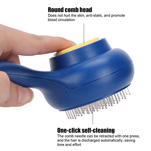 Comfortable Pet Brush, Hole Design with ABS and Alloy Steel Needle Matte Texture 17 x 6.6cm for Dog and Cat